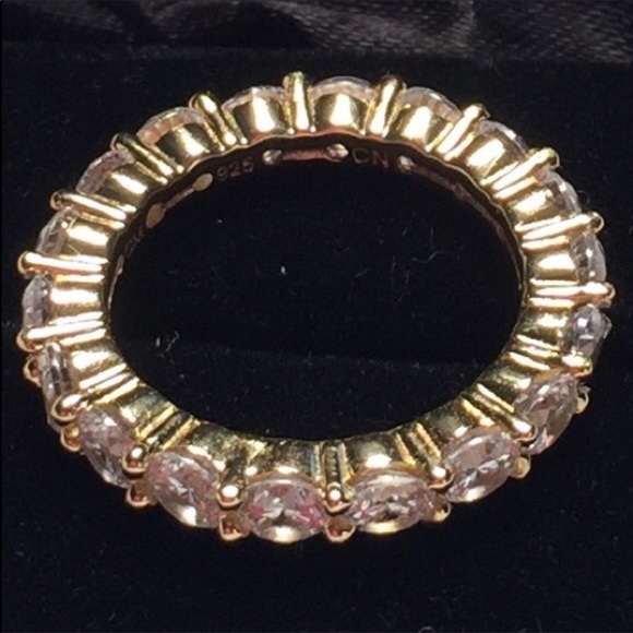 Eternity Ring 18kt GP(?) wWhite Crystals 5.2 - Picture 3 of 8